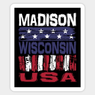 Madison Wisconsin USA T-Shirt Sticker